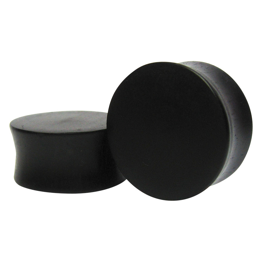 Flat Ebony Wood Plug