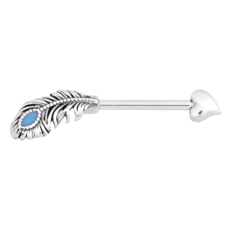 Heart Feather Barbell