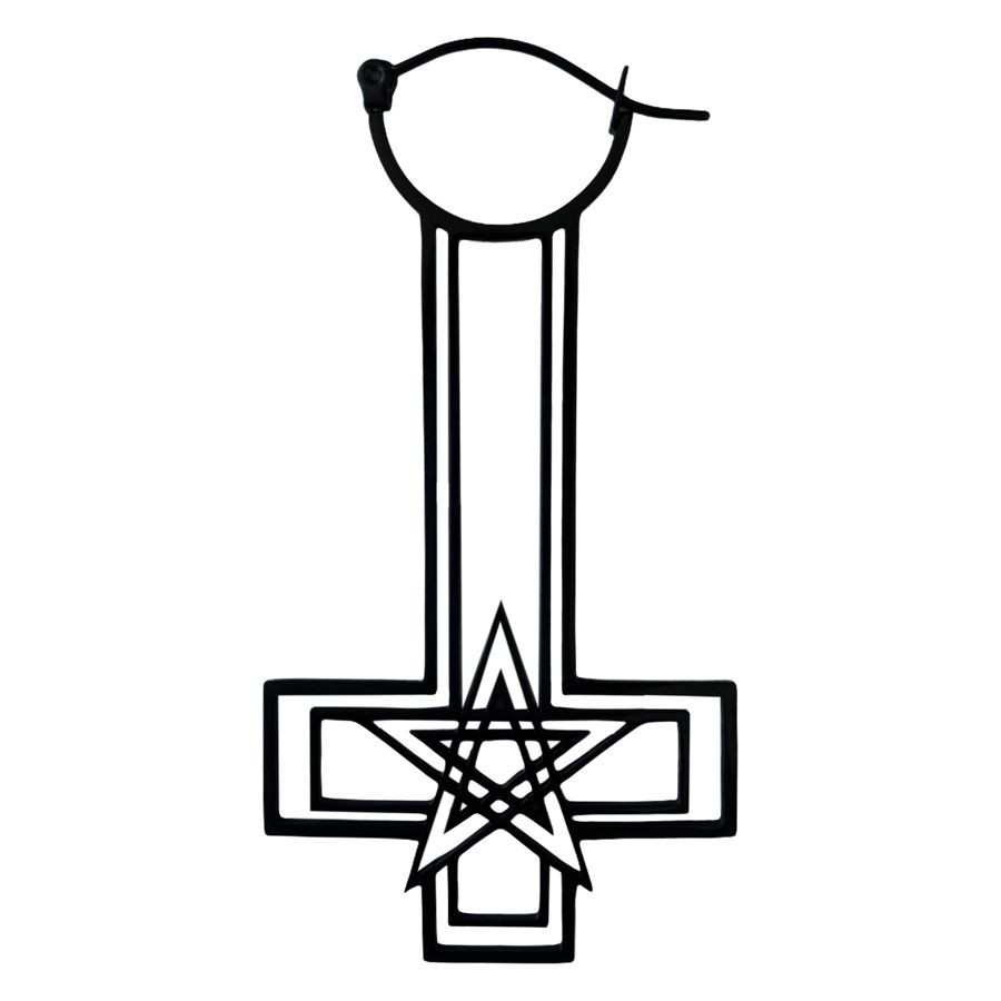 Cross Pentagram Sinner Hoops