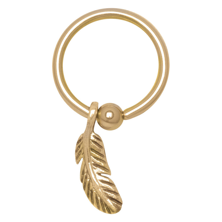 Steel Basicline® - Feather Ring gold S1,2/O10,0