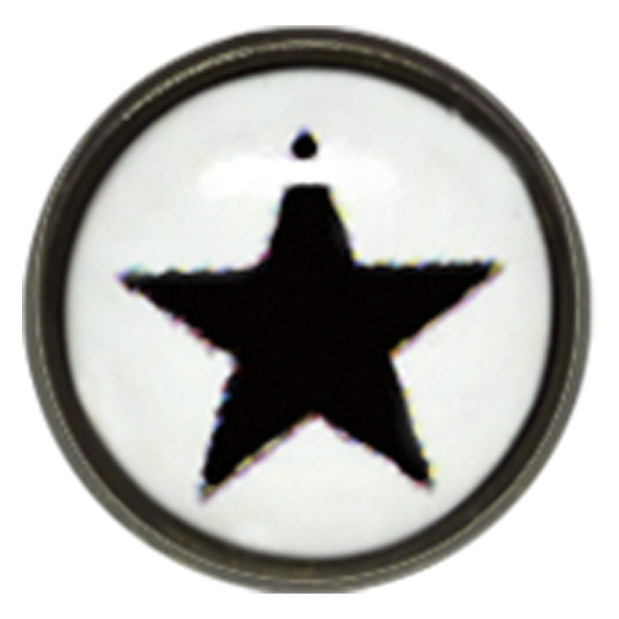 Titan Blackline® Internally Threaded Ikon Disk "Black Star on White"