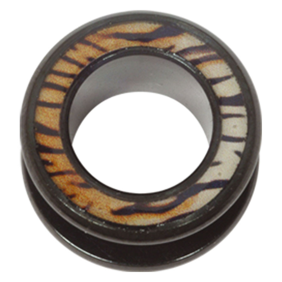 Steel Blackline® Halo Flesh Tunnel Tiger