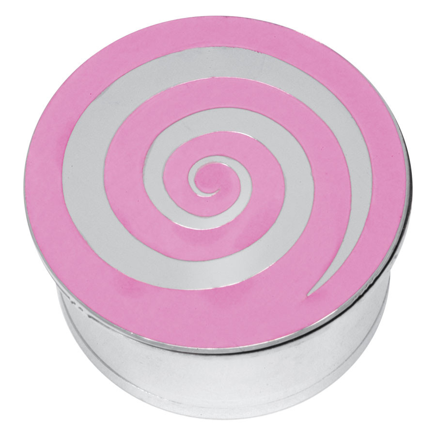 Steel Basicline® Single Flared Impression Plug "Spiral on Pink"