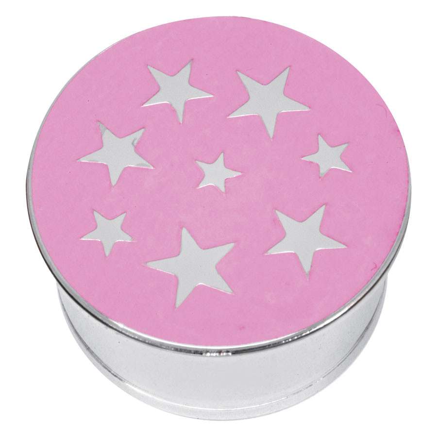 Steel Basicline® Single Flared Impression Plug "Stars on Pink"