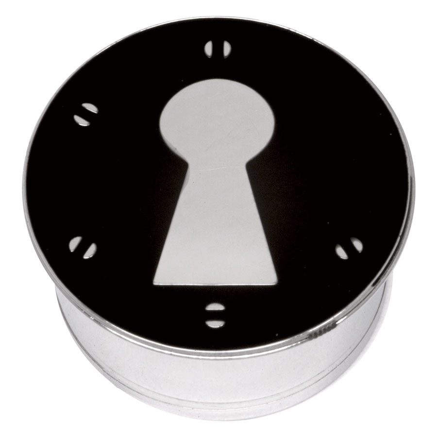 Steel Basicline® Single Flared Impression Plug "Keyhole on Black"